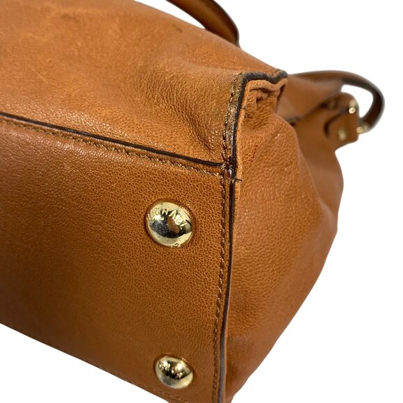 MICHAEL KORS Hamilton Leather Large Satchel Shoulder Bag + Gold Padlock/Key - Picture 7 of 16